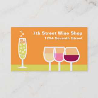 Tarjeta De Visita Vino y Champán
