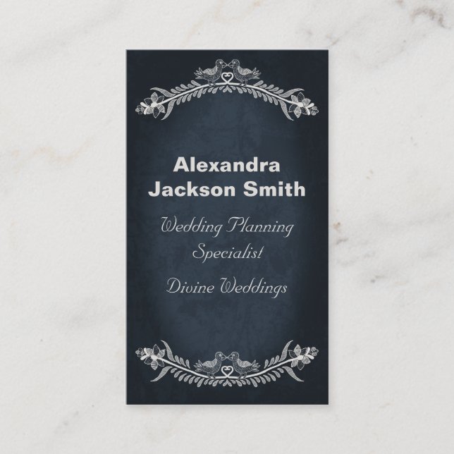 Tarjeta De Visita Vinos de Aves Amores, (Anverso)