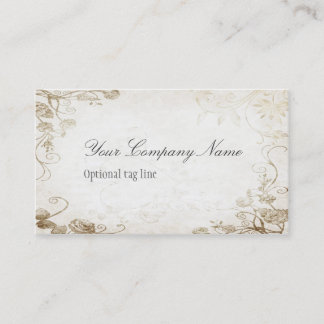 Tarjeta De Visita Vintage Antiguo Floral