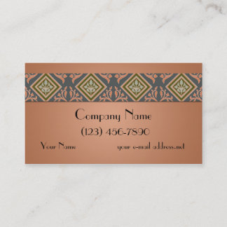 Tarjeta De Visita Vintage Art Deco Diamond Border