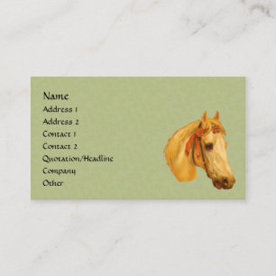 Tarjeta De Visita Vintage Art Horse Head Animal Business Card
