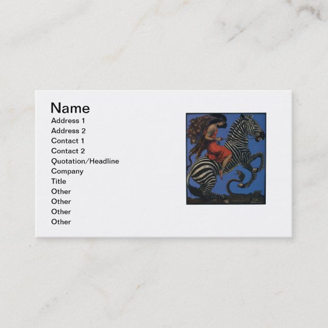 Tarjeta De Visita Vintage Art Nouveau (Anverso)