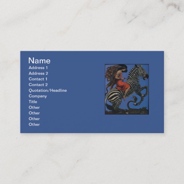 Tarjeta De Visita Vintage Art Nouveau (Anverso)