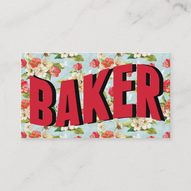 Tarjeta De Visita Vintage Baker Business Card (Anverso)