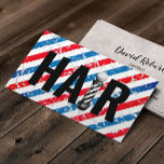 Tarjeta De Visita Vintage Barber Shop Pole Typography Hairdresser<br><div class="desc">Tarjetas de visita Hair Stylist Barber Pole Typography Hairdresser.</div>