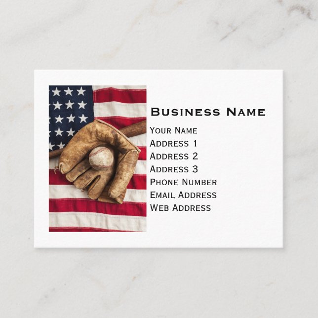 Tarjeta De Visita Vintage Baseball (Anverso)