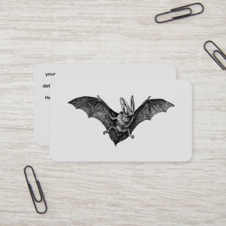 Tarjeta De Visita Vintage Bat Gothic Vampire