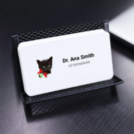 Tarjeta De Visita Vintage Black Cat profesión veterinaria