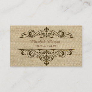 Tarjeta De Visita Vintage Burlap