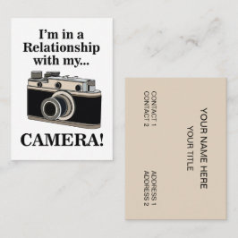 Tarjeta De Visita Vintage Camera Funny Photographer 