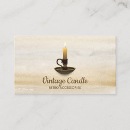 Tarjeta De Visita Vintage Candle Watercolor Boho