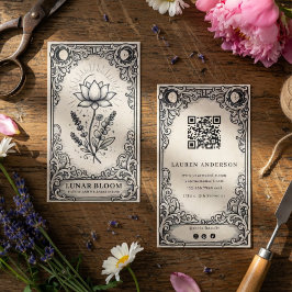 Tarjeta De Visita Vintage Celestial Florist Business Card | Mystical