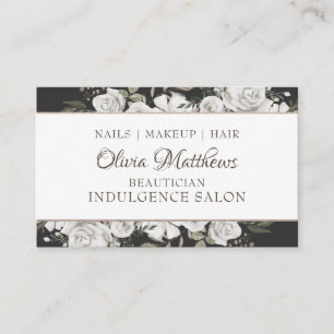 Tarjeta De Visita Vintage Cherish White Floral Social Media
