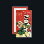 Tarjeta De Visita vintage Christmas snowman add information<br><div class="desc">vintage Christmas snowman add information Tarjeta de visita</div>