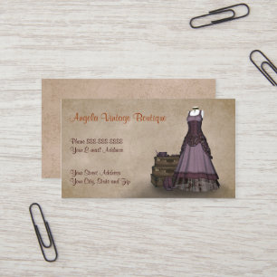 Tarjeta De Visita Vintage Clothing Thrift Shop Boutique Business