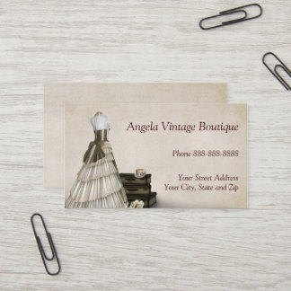 Tarjeta De Visita Vintage Clothing Thrift Shop Boutique Business