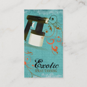 Tarjeta De Visita Vintage coralino del moreno del aerosol de la