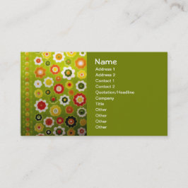 Tarjeta De Visita Vintage Cute Flower Power Retro