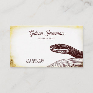 Tarjeta De Visita Vintage Dark Snack Tattoo Shop