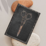 Tarjeta De Visita Vintage de Barber Salon con estilo de Hair Scissor<br><div class="desc">Tarjeta de presentación de estilo Barber Salon Vintage de Antigüedades o Hair Stylist.</div>