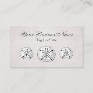 Tarjeta De Visita Vintage de la arena victoriana con la playa Aqua