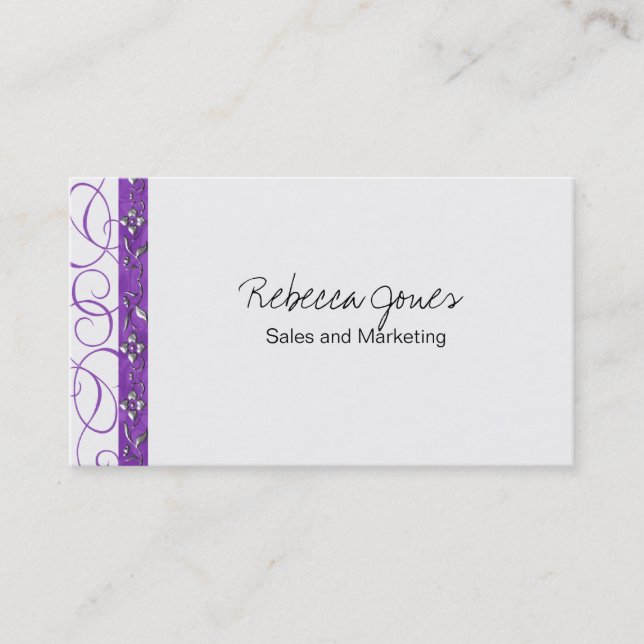Tarjeta De Visita Vintage de Swirly (Anverso)