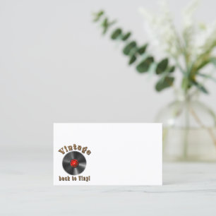 Tarjeta De Visita Vintage - De vuelta a Vinyl, el récord está de vue