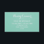 Tarjeta De Visita Vintage del Aquamarine elegante<br><div class="desc">Fondo del Aquamarine. Diseño elegante del vintage.</div>