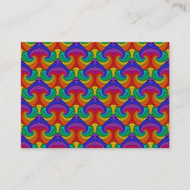 Tarjeta De Visita Vintage del arcoiris Kaleidoscopio psicodélico (Anverso)