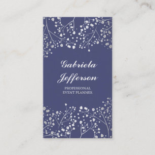 Tarjeta De Visita Vintage elegante de la marina de aliento del bebé 