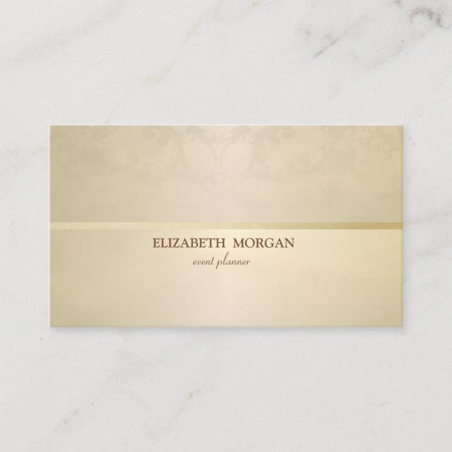 Tarjeta De Visita Vintage Elegante, Moda, Floral (Anverso)