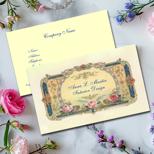 Tarjeta De Visita Vintage, elegante país francés (Subido por el creador)