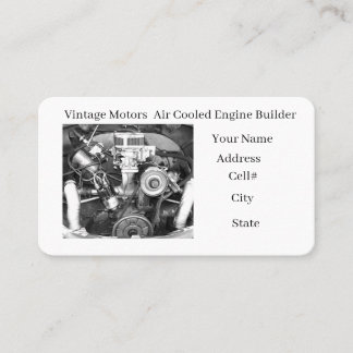 Tarjeta De Visita Vintage Engine builder Business Card
