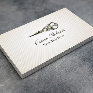 Tarjeta De Visita Vintage estilista de antigüedades de la tijera
