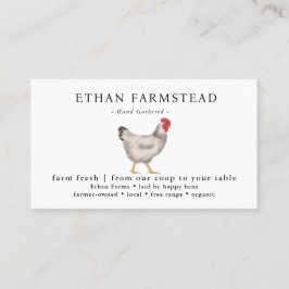 Tarjeta De Visita vintage Family Chicken Farm Business
