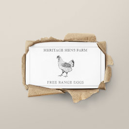 Tarjeta De Visita Vintage Farmhouse Chicken Eggs QR Code