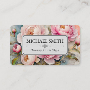 Tarjeta De Visita Vintage Floral Elegante Moderno #3