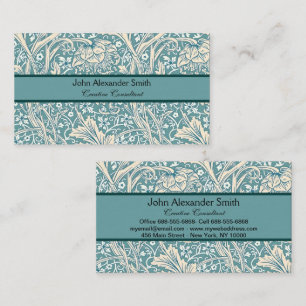 Tarjeta De Visita Vintage Floral Sin Costuras Arcadia de William Mor