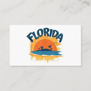 Tarjeta De Visita Vintage Florida Retro Tee Design Sunshine