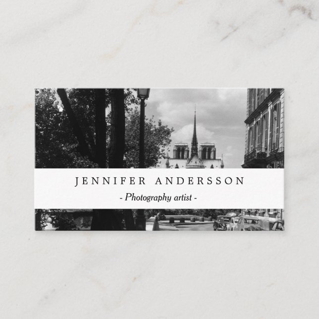 Tarjeta De Visita Vintage France Paris notre dame saint louis isla (Anverso)