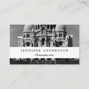 Tarjeta De Visita Vintage France Paris Sacre Coeur Basilica