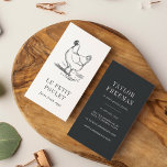 Tarjeta De Visita Vintage Hen | Granja<br><div class="desc">Comercialice su pequeña granja, rancho o huevera con nuestras tarjetas de visita de estilo vintage de moda con un ilustracion de pollo de estilo grabado y dos líneas de texto personalizado en la parte delantera. Añade tus datos de contacto completos a la parte posterior en blanco sobre carbón vegetal negro....</div>