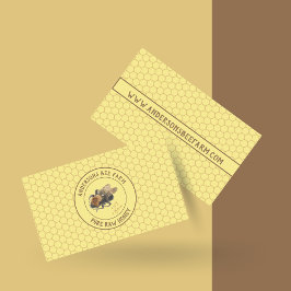 Tarjeta De Visita Vintage Honeybee & Honeycomb | Grano de remolacha 