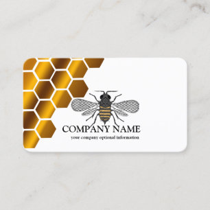 Tarjeta De Visita Vintage Honeycomb Bee BeeKeeper Honey Apairist