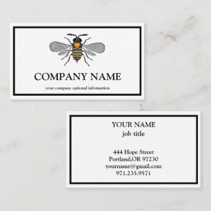 Tarjeta De Visita Vintage Honeycomb Bee BeeKeeper Honey Apairist
