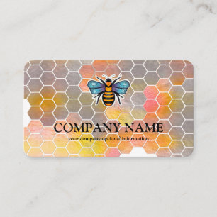 Tarjeta De Visita Vintage Honeycomb Bee BeeKeeper Honey Apairist