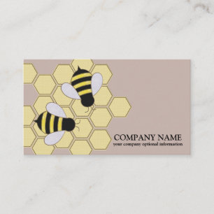 Tarjeta De Visita Vintage Honeycomb Bee BeeKeeper Honey Apairist Bus
