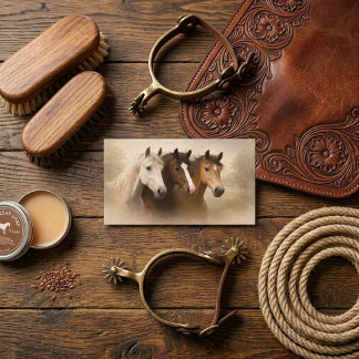 Tarjeta De Visita Vintage Horseback Riding Equestrian Business Card