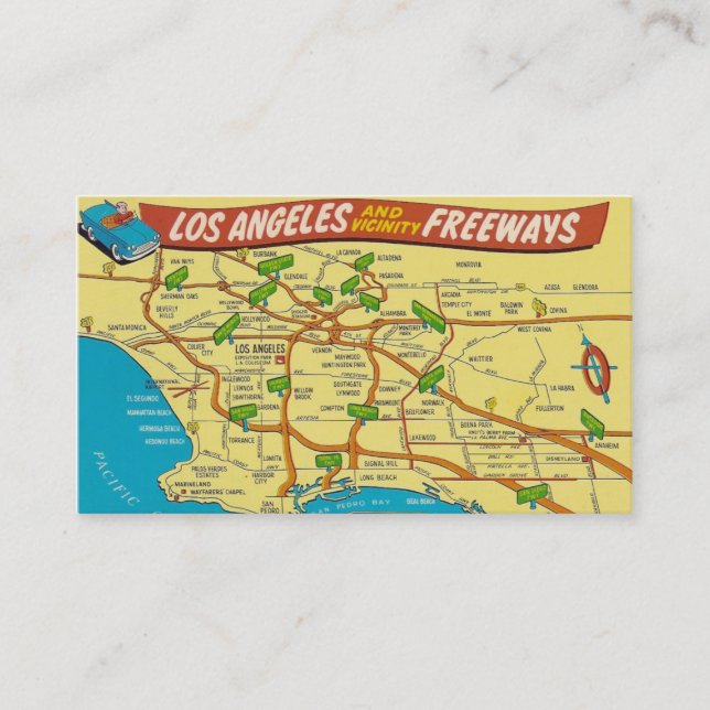 Tarjeta De Visita Vintage Los Ángeles (Anverso)
