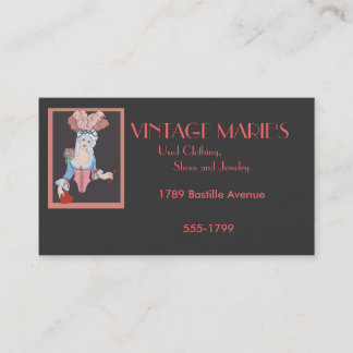 Tarjeta De Visita Vintage Marie